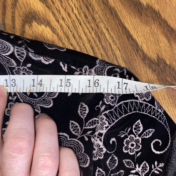 K Studio Women’s Long Sleeve Shimmer Dress Size 12 Black Floral - Picture 7 of 7